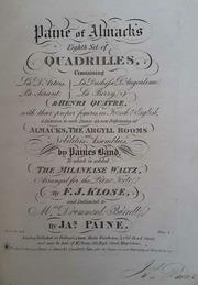 Paine's 8th Set of Quadrilles