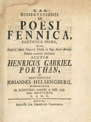 Henrik Gabriel Porthan, De Poësi Fennica, 5 Pts , ...