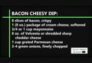 Quick & Delish by Susan - Show #4 - Bacon Cheesy Dip