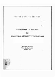Regression techniques for analytical chemistry tec...