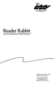 The Learning Company's Reader Rabbit manual