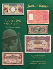 The August 2021 ANA Auction, World Paper Money
