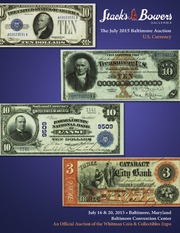 The July 2015 Baltimore Auction, U.S. Currency