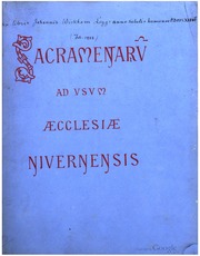 Sacramentariū ad usum Æcclesiæ nivernensis