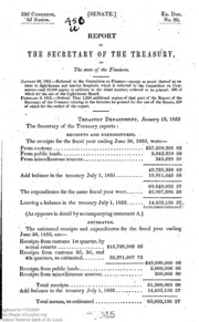 Report of the Secretary of the Treasury on the State of the Finances (1852)
