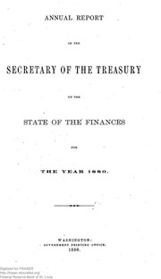 Report of the Secretary of the Treasury on the State of the Finances (1880)