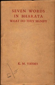 Seven Words In Bharata What Do They Signify K M Va...
