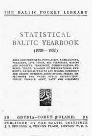 Statistical Baltic Yearbook, 1929 1935