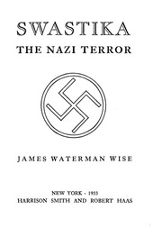 Swastika The Nazi Terror James Waterman Wise 1933
