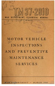 TM 37-2810 Motor Vehicle Inspections and Preventive Maintenance ...
