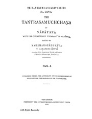 TSS 067 Tantrasamuchchaya Of Narayana Part 1 TG Sa...