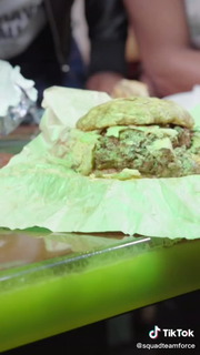 6 burgers smashed into 1. Would you try it? #burgers #megaburger #fastfood #tastetest