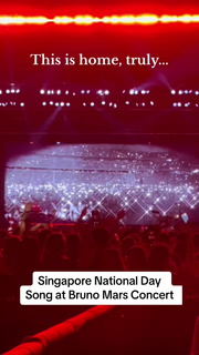Singapore National Day Parade Song 'Home' at Bruno Mars Concert.❤️ #brunomars #concert #brunomarsconcert #brunomarssg #Home #singaporesong
