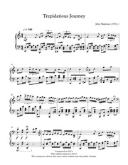A Trepidatious Journey    for solo piano, sheet mu...