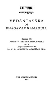Vedantasara of Sri Ramanujacharya Translated to En...