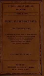 Ward Henry Dana Israel And The Holy Land 1843