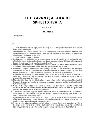 Yavanajataka Of Sphujidhivaja : SUVRATSUT : Free Download, Borrow, and ...