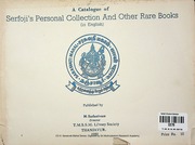 A Catalogue of Serfoji's Personal Collection And Other Rare Books - Thanjavur Sarasvati Mahal Series.pdf