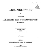 Cover of edition abhandlungender01berlgoog