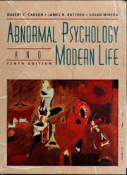 Cover of edition abnormalpsycholo10thedi00cars
