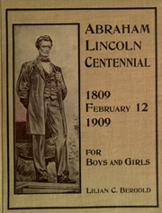 Cover of edition abrahamlincolnce00berg