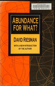 Cover of edition abundanceforwhat0000ries