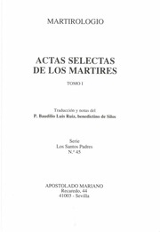Actas Selectas De Los Martires