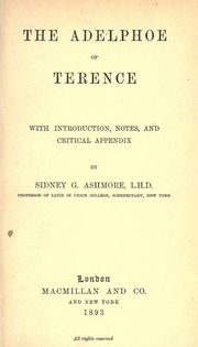 Cover of edition adelphoeofterenc00tereiala
