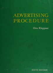 Cover of edition advertisingproce0000klep