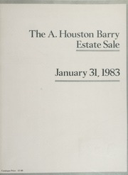 The A. Houston Barry Estate Sale