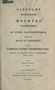 Cover of edition aischylouchoepho00aescuoft