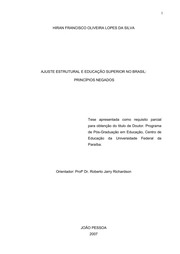 AJUSTE ESTRUTURAL E EDUCAÇÃO SUPERIOR NO BRASIL. PRINCÍPIOS NEGADOS .pdf