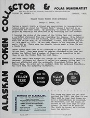 The Alaskan Token Collector & Polar Numismatist: 1982