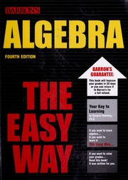 Cover of edition algebraeasyway00down_0