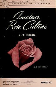 Amateur rose culture in California (1953)