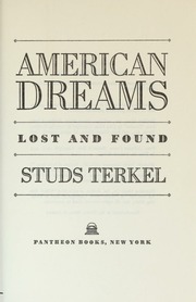 Cover of edition americandreamslo00terk