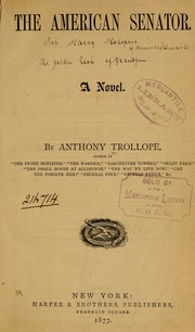 Cover of edition americansenatorn00trol