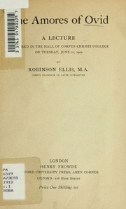 Cover of edition amoresofovidlect00elliuoft
