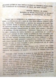 Analises quimicas das tintas usadas na cerâmica pelos extintos indígenas da cachoeira de emas 1946.pdf