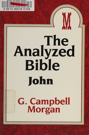 Cover of edition analyzedbiblejoh0000morg