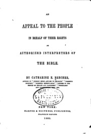 Cover of edition anappealtopeopl00beecgoog