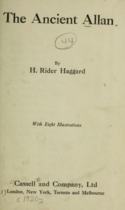 Cover of edition ancientalla00hagg