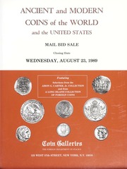 Ancient and Modern Coins of the World and the United States