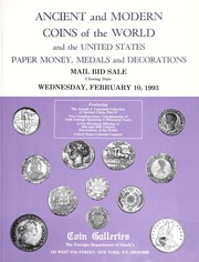 Ancient and Modern Coins of the World and the United States, Paper Money, Medals and Decorations