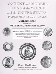 Ancient and Modern Coins of the World and the United States, Paper Money and Medals