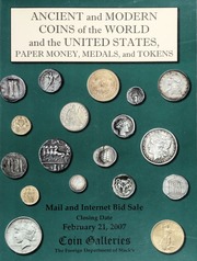 Ancient and Modern Coins of the World and the United States, Paper Money, Medals and Tokens