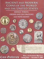Ancient and Modern Coins of the World and the United States, Medals, Tokens, Orders and Decorations and Paper Money