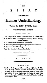 Essay on the human understanding john locke