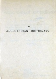An Anglo Indian Dictionary