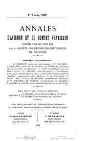 Annales d'Avignon et du Comtat Venaissin